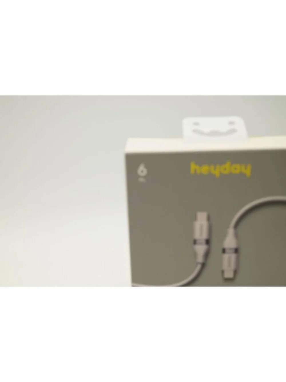 NIB Heyday Soft-Touch Fast Charging Cable Grey 6ft USB C to USB C